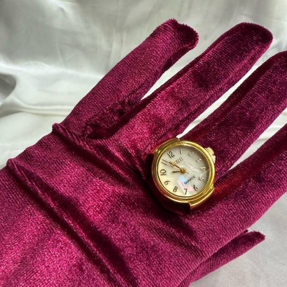 Gold Watch Ring – Adjustable Vintage Inspired Timepiece Jewelry